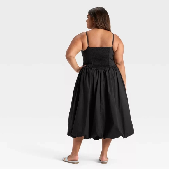 NWT Black Corset A-line Midi Dress Size 2X - Picture 2 of 3